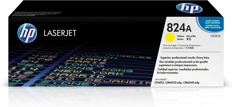 HP CB382A 824A Original LaserJet Toner Cartridge, Yellow, Single Pack