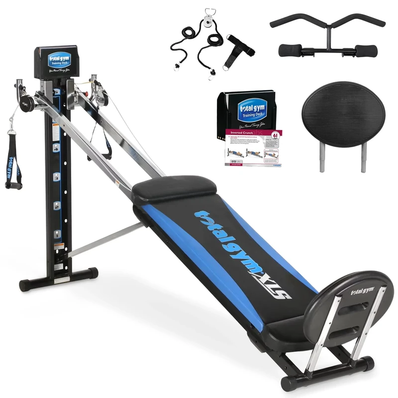 Total Gym, Foldable, XLS, Multi Gym, Pilates Reformer, Home Gym Equipment, Over 150 Exercises On One Machine, Award Winning As Seen On TV