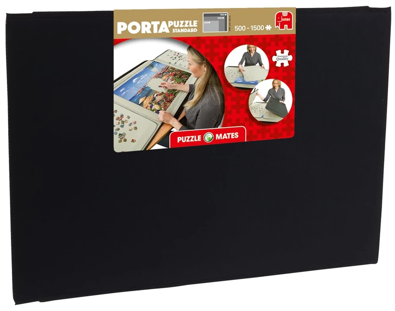 PORTA PUZZLE Portapuzzle - XL Puzzle Board, Portable & Non-Slip Felt Jigsaw Board for up to 1500 Pieces - Lightweight, Easy to Store Mat, Sorter and Organiser - Dimensions 91 x 65 cm - Jumbo