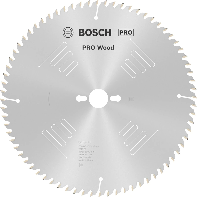 Bosch 1x PRO Wood Circular Saw Blade for Corded Table Saws (for Softwood, Hardwood, Ø mm, Professional Accessory Table Circular Saw)