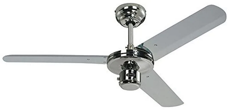 78182 Comet One-Light 132 cm Five-Blade Indoor Ceiling Fan, Titanium Finish with Opal Frosted Glass - Image 1