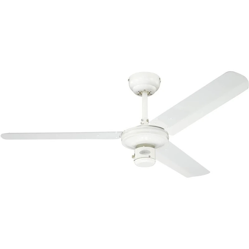 78274 Capitol 105 cm Brushed Steel Indoor Ceiling Fan, Light Kit with Opal Frosted Glass