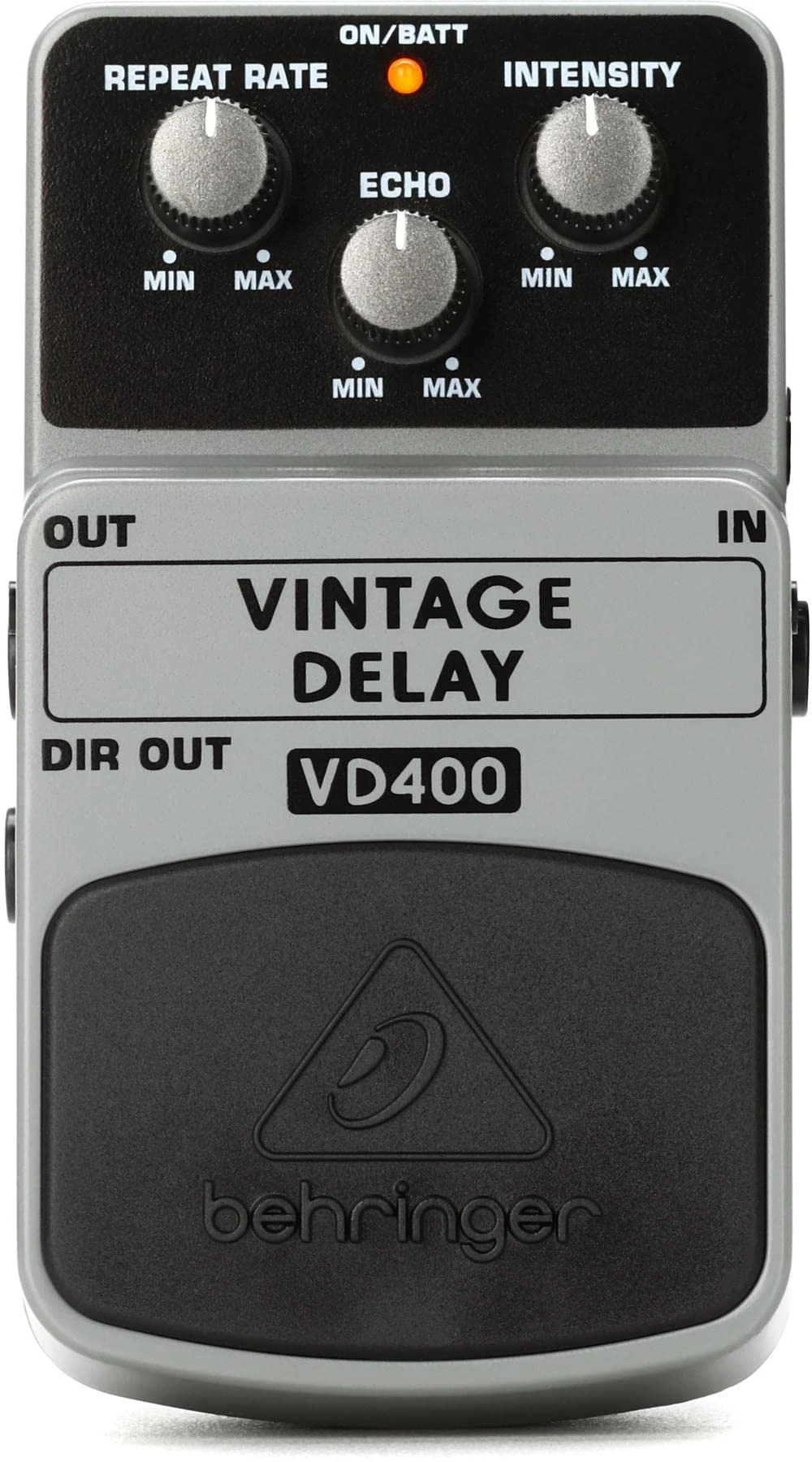 Behringer VD400 Vintage Analog Delay Pedal, True Bucket Brigade Circuit for Warm Echo & Repeats, Grey Guitar Effects Stompbox for Studio & Live Use