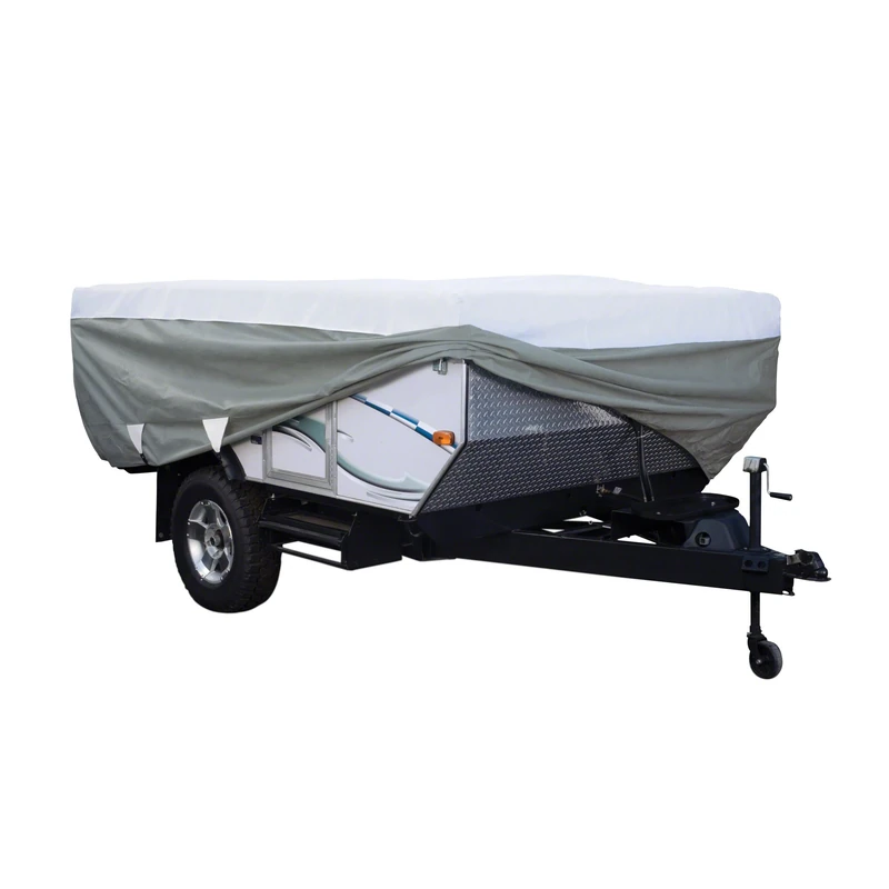 Classic Accessories Over Drive PolyPRO3 Deluxe Pop-Up Camper Trailer Cover, Fits 8' - 10' Trailers (80-038-143106-00)