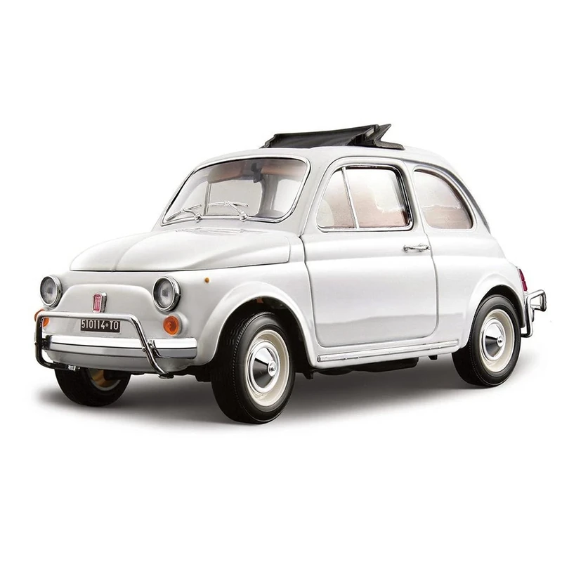 Bburago Fiat 500L 1968 - Realistic Vintage Car Model in 1:18 Scale, Diecast Replica with Opening Parts, 2 Random Colours, Officially Licensed by Fiat, Recommended Age 3+ Years