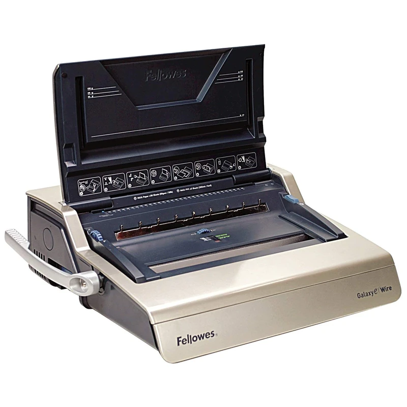 Fellowes Galaxy Electric Binding Machine for Large Offices - 34-Hole, 130 Sheet Electric Paper Punch Wire Binder Machine with 20 Document Starter Kit - Ideal for Large Office Use - Graphite