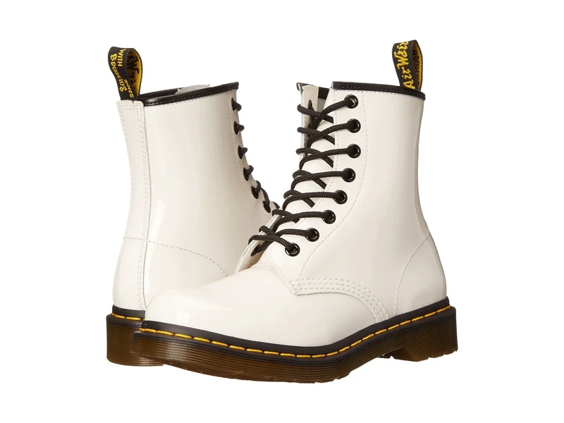 Dr Martens 1460 Patent Women's Boots - White - Size 3 UK