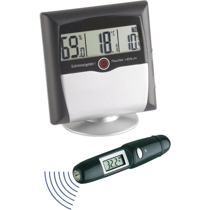 TFA Dostmann Hygrometer + Infrared Thermometer Temperature Control Set 95.2008 - Image 1