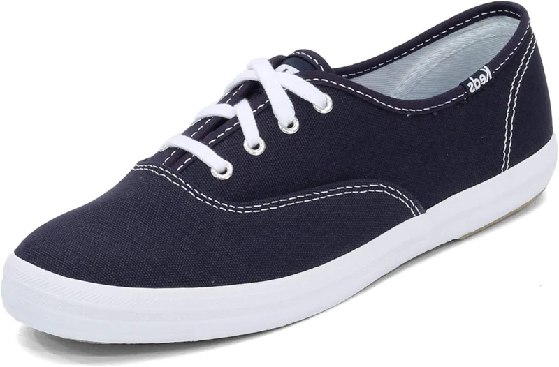 Keds Women's Champion Lace Up Sneaker, Navy Canvas, 5.5 UK