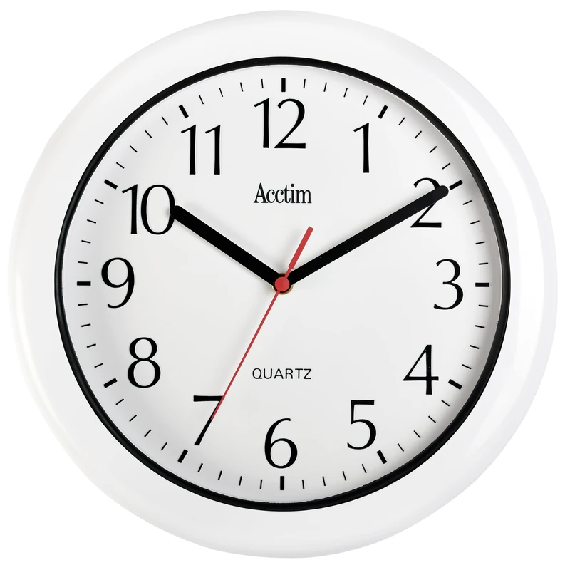 Acctim Oceana Outdoor Wall Clock Water & Weather Resistant Quartz White 30cm