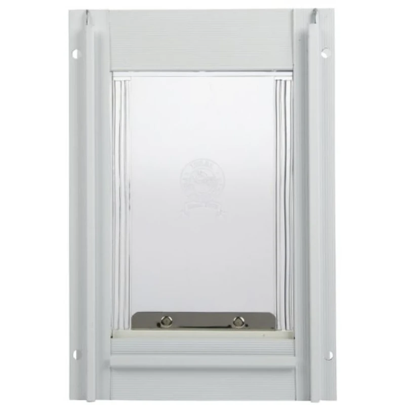 Ideal Pet Products Deluxe Aluminum Pet Door with Telescoping Frame, Super Large, 15" x 20" Flap Size, White