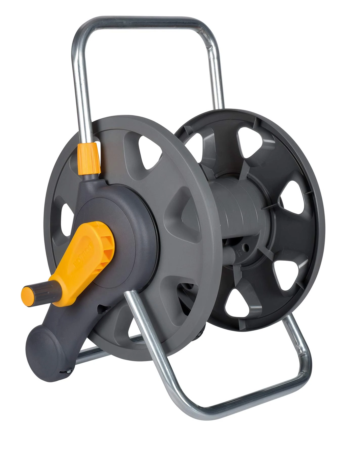 HOZELOCK - Hose Reel 60m 2-in-1 (Reel and Wall Fixings Only) : Free-standing or Wall-mounted, Reel With Lightweight, Robust Main Body for Durability and Flexibility of Use [2475R0000]