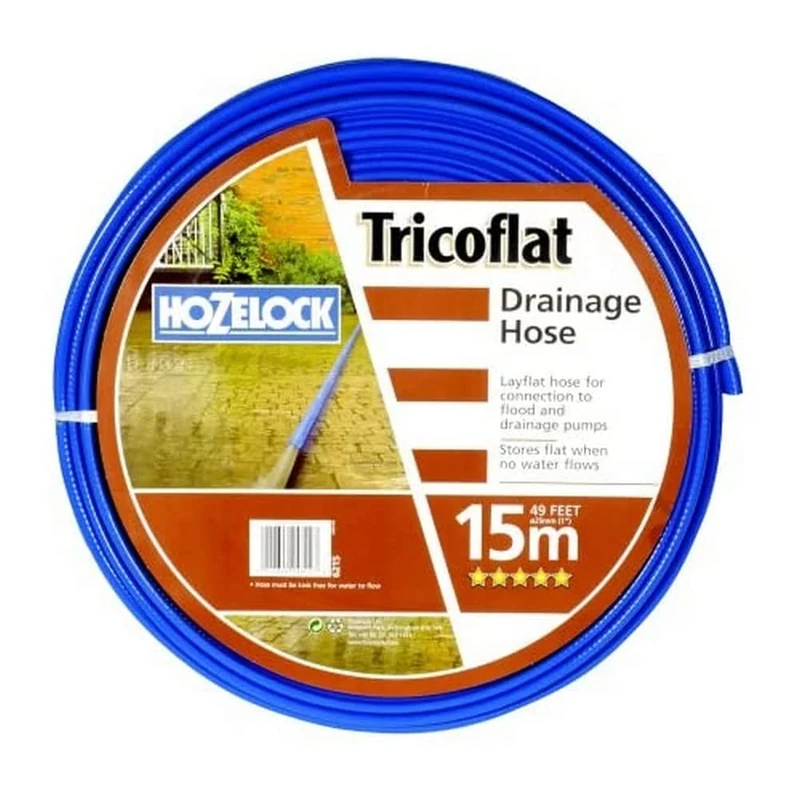 Hozelock Tricoflat Flat Hose, 15 m