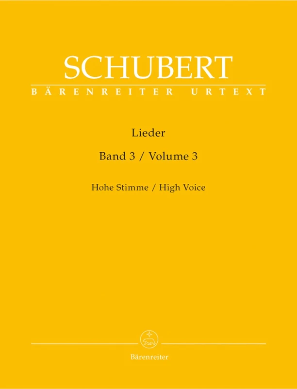 Lieder Volume 3, High Voice & Piano