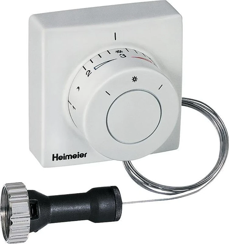 2802–00,500 TA Heimeier Thermostat Head F with Remote-Control Adjuster and in-Built Sensor 2 M Capillary Tube
