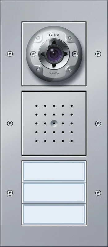 Gira 127065 Video Door Intercom AP 3-Panel Aluminium-Coloured