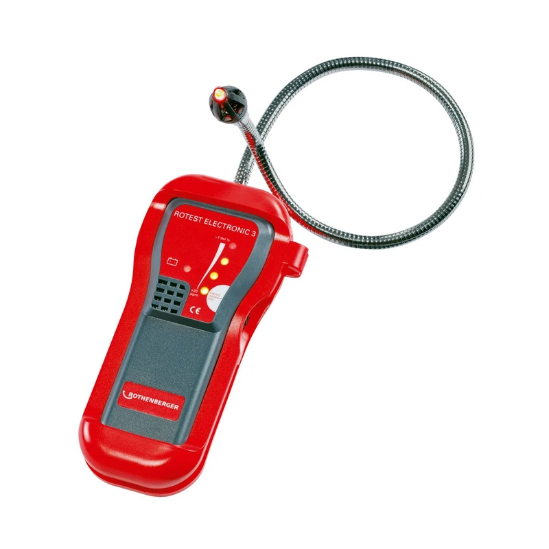 Rothenberger 66080 "Rotest Electronic 3" Gas Leak Detector, 0 V, Red