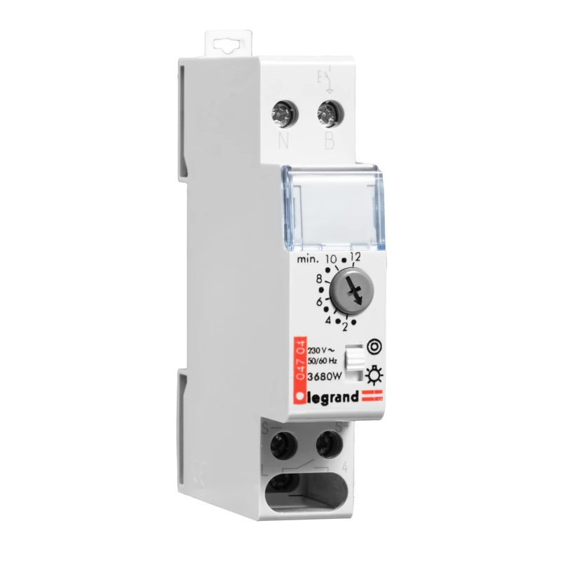Legrand, Rex800Multi Stair Light Timer Switch 230 V 50/60 Hz 1 Module for Top Hat Rail with Separate Control Voltage Input 004704