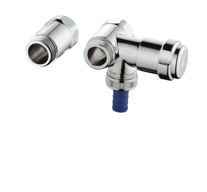 Grohe 41043000 WAS Valve Fitting 1/2-Inch DN 20 with Connector on Right Chrome-Plated