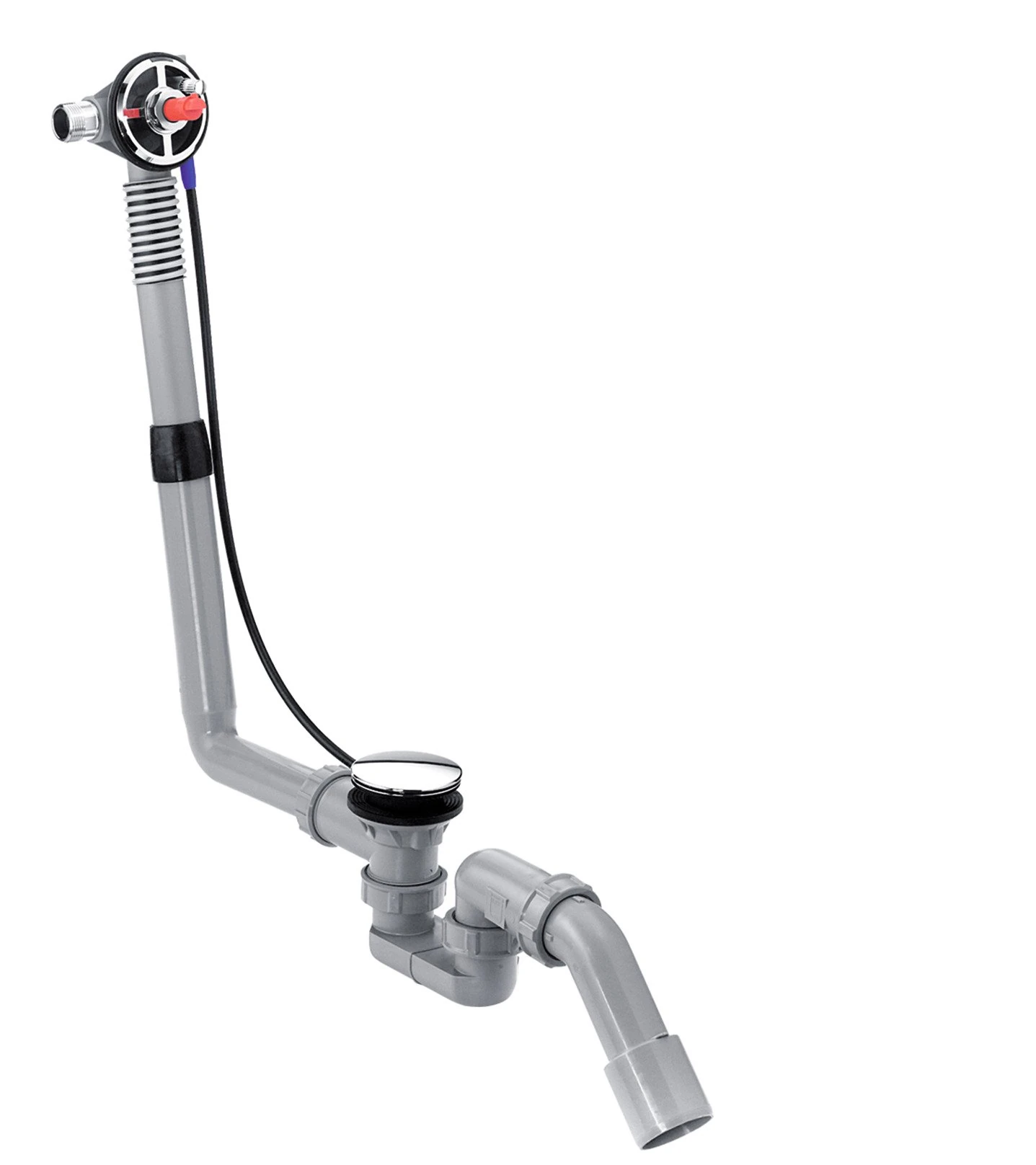 hansgrohe basic set for Exafill S bath filler with waste and overflow set, standard bathtubs