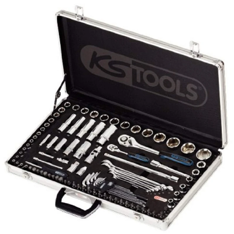 KS Tools 918.0702 1/4 Plus 1/2-inch Chrome Plus Socket Set (102 Pieces)