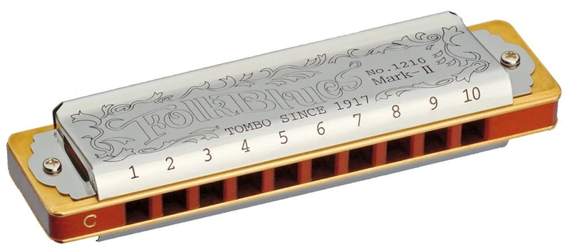 Tombo Mundharmonika Folk Blues MKII, Major Diatonic, 10 Kanzellen, A-Dur - Image 1