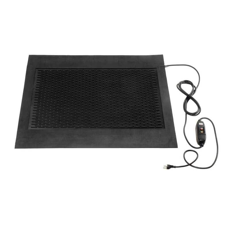 Cozy Products ICE-SNOW Heated Snow Melting Mat for Outdoor Use, Black, 36"L x 32"W x 1/8", Rubber, Single Layered, Heated Mat - Image 1