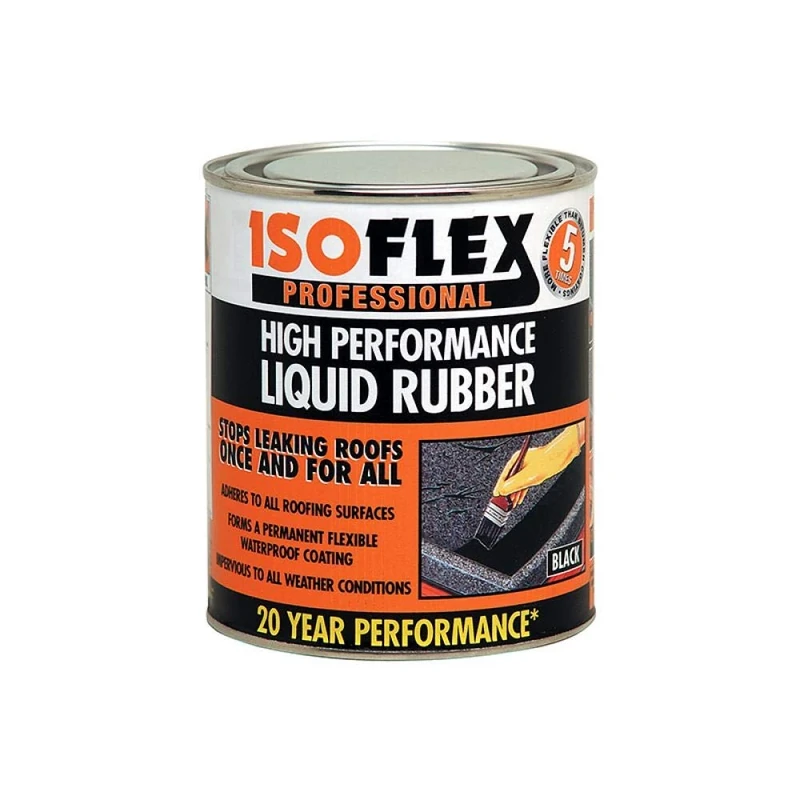 Ronseal ILR4L Isoflex Liquid Rubber Black 4.25 Litre
