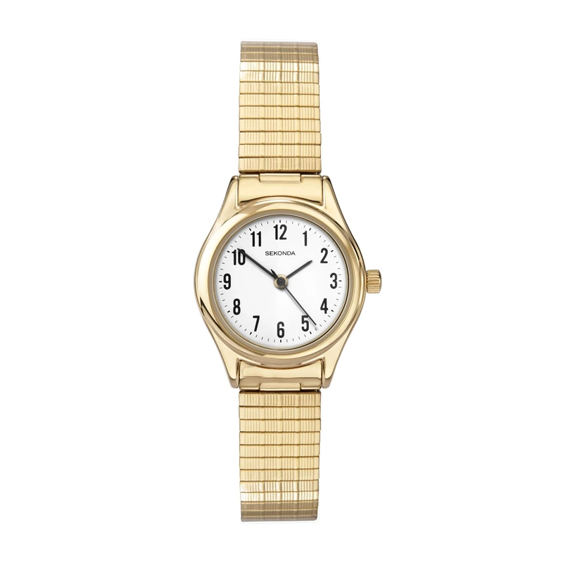Sekonda Women's 25mm Analogue Easy Reader Watch White Dial Stainless Steel Expandable Bracelet Mineral Glass 30m Water Resistant 2 Year Guarantee