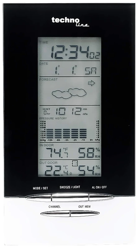Technoline WS6730 Weather Station - Black/Silver