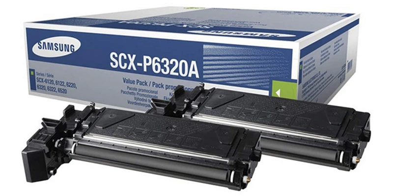 Samsung SV496A SCX-P6320A Toner Cartridge, Black, Pack of 2