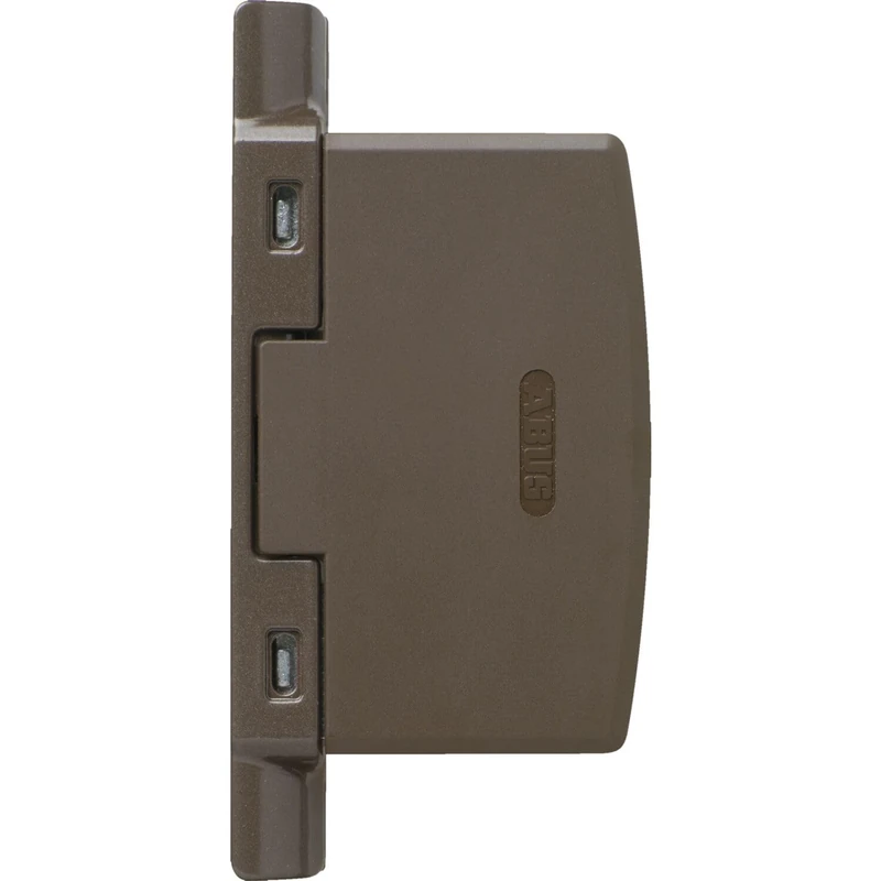 ABUS FAS97 Hinged Side Lock - Keyless Window Lock for the Hinged Side of Windows, Patio Door and Balcony Door - Burglary Protection Against Levering - Concealed Mountable - Brown