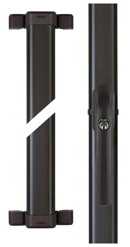 ABUS Window Additional Security FOS550 - Rod Lock with Pressure Cylinder, Various Locking - ABUS Security Level 10 - 11922 - Brown