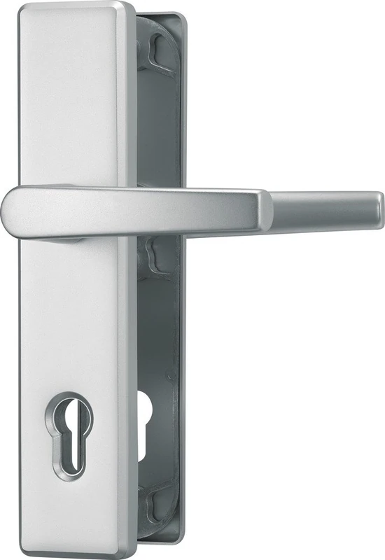 ABUS 210358 door protection fitting HLS 214DD F1, with handle on both sides, aluminium 21035 (packaging may vary)