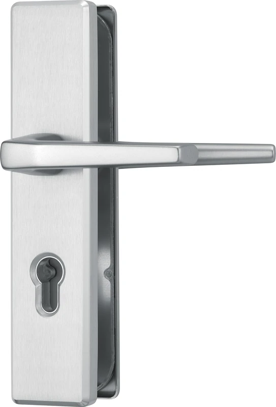 ABUS Door Protection Fitting KLS114 F2 Nickel Silver with Double-Sided Handle 08299