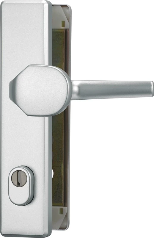 ABUS HLZS814 F1 203510 Door Fitting with Steel Cylinder Protection Square Aluminium