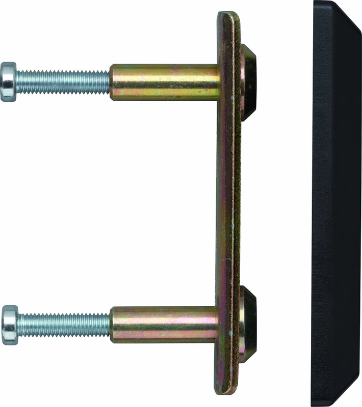 ABUS 107009 PV1820 All-Through Screw Fitting Plate for Reinforced Bolt Locks, Black, Pack of 1