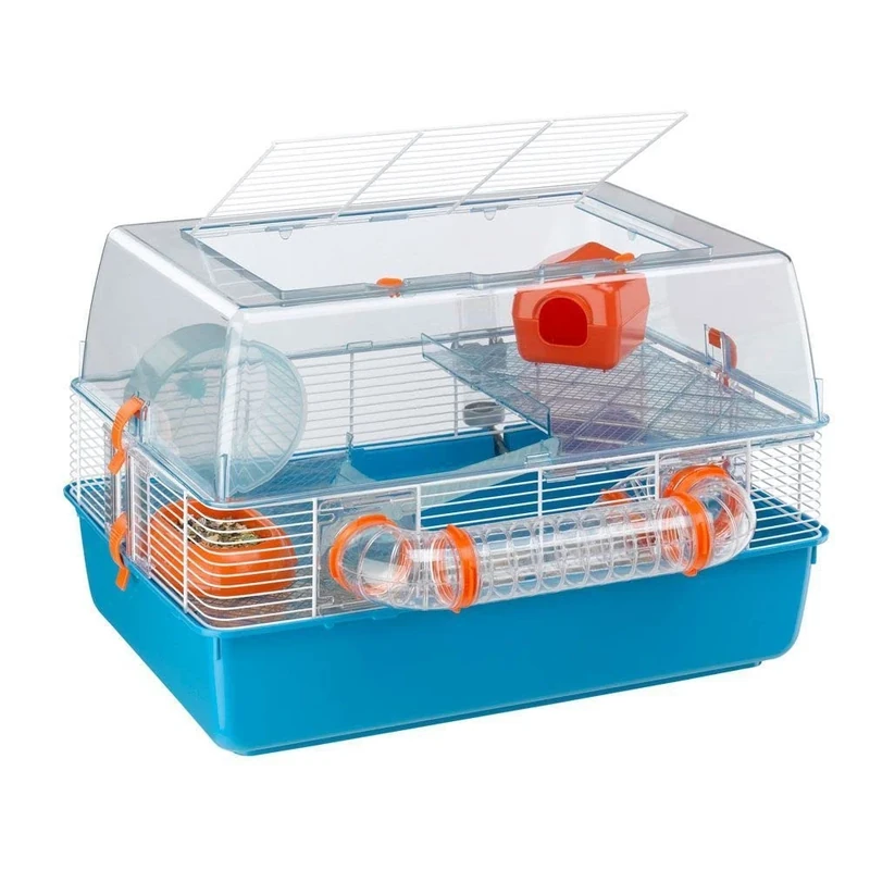 Ferplast DUNA FUN Interactive Multi-Level Hamster Cage - Includes Play Accessories, Tunnel System, and Exercise Wheel, 55x47x37.5 cm - Image 1