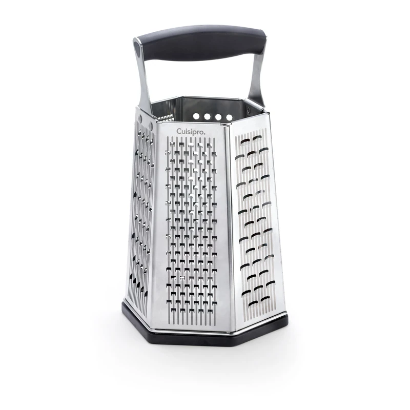 Cuisipro 6-Sided Box Grater, Sharp Stainless Steel, Non-Slip, Rust Resistant, 24 x 13 x 12cm
