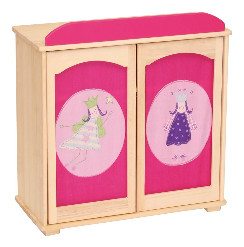 roba Doll Wardrobe from the 'Happy Fee' Series, doll furniture for storing doll accessories, natural wood