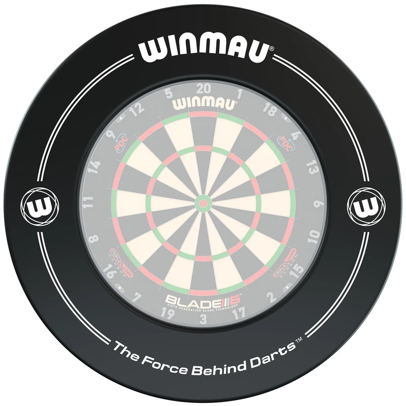 WINMAU Printed Black Dartboard Surround, one size