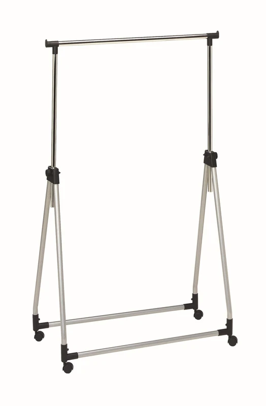 HAKU Mobel Wardrobe Alu, Steel - Size: W 89 cm X H 100-165 cm X D 47 cm, Style: Modern