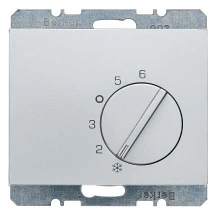 Hager K.5 – Plate with Thermostat Mechanism Stainless - Image 1