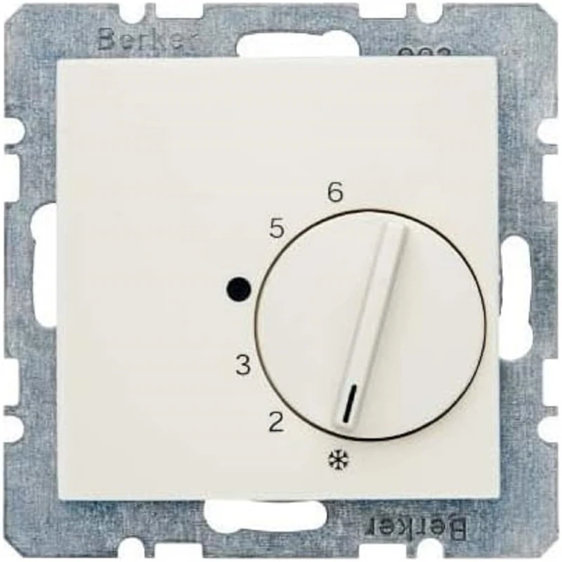 Hager s.1 Series 1 Thermostat with White Gloss Mechanism - Image 1