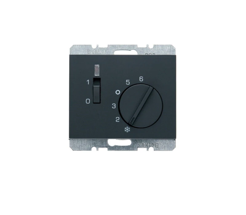Hager K.1 Room Thermostat with Closed Contact Switch + LED Anthracite