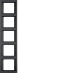 Hager K1 – Frame 5 Elements Vertical Anthracite