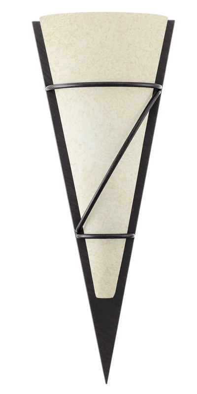 Eglo Wall Lamp Pascal 1, 1-Light Vintage Retro Wall Light for Indoor Use, Metal in Antique Brown and Whitewashed Beige Glass, Living Room Lamp, Hallway Light with E14 Socket