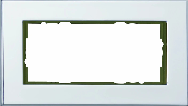 Gira 100210 Cover Frame 2 Way Without Middle Partition Esprit Chrome
