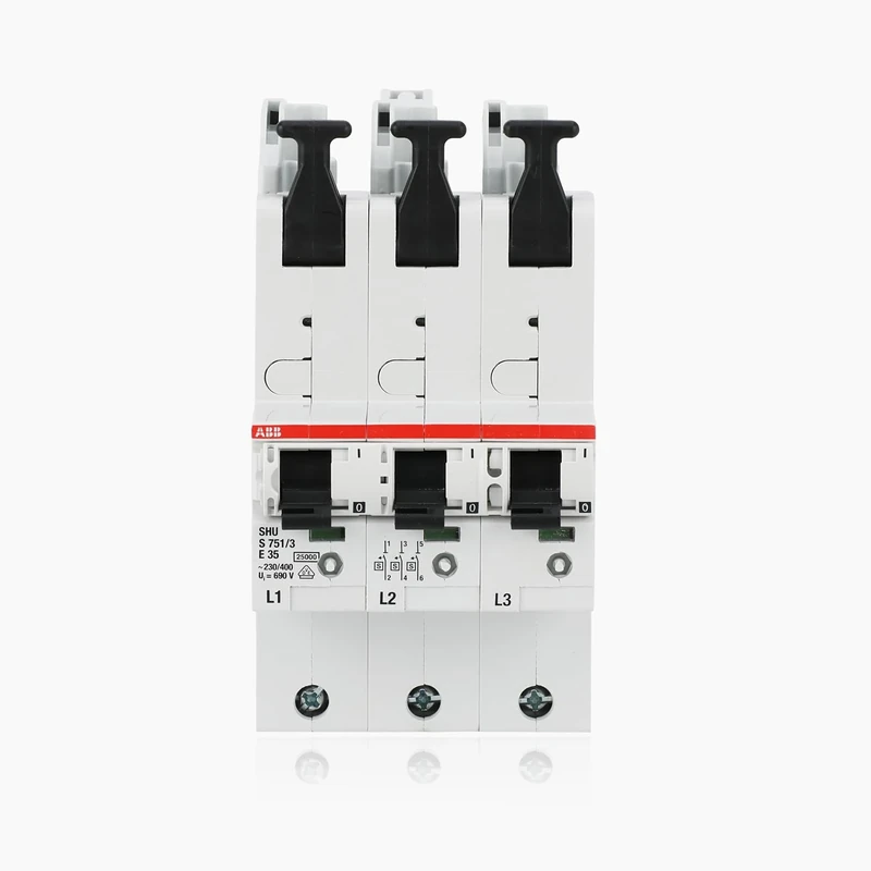 ABB S751/3-E35 – Selective main circuit breaker (measuring voltage: 230 V / 400 V, insulation test voltage: 50 Hz / 60 Hz. Ambient temperature: Operation: -25°C to +55°C, Storage: -40°C to +70°C