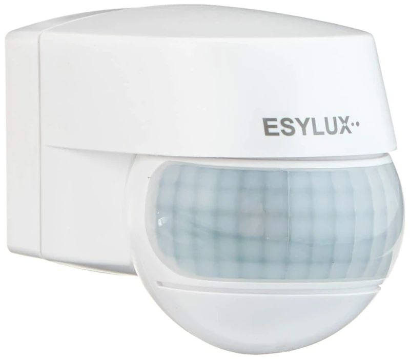 Esylux MD200 surface-mounted 230 Volt IP44 motion detector, white.